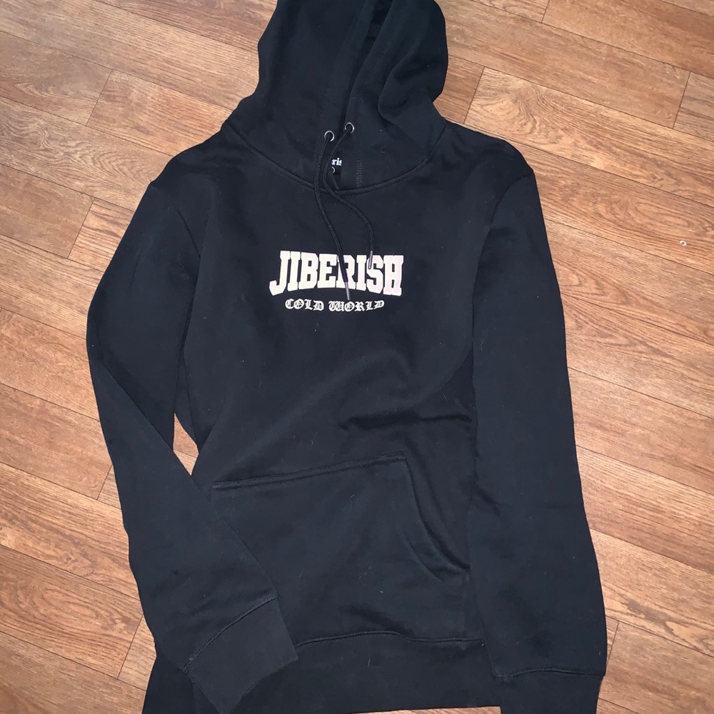 Jiberish black cold world hoodie